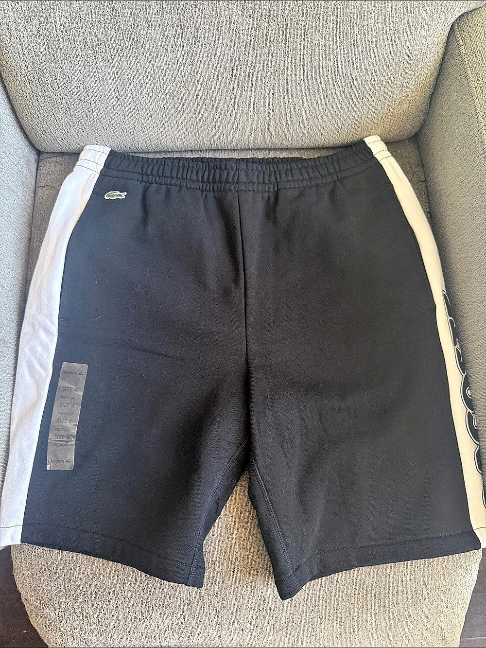 Lacoste Sport Shorts Color Men’s Black Athletic Shorts Size 4